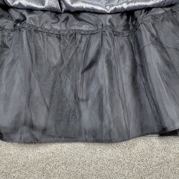 VTG SL Fashions Taffeta Party Dress Womens 16W Silver Black Evening Cocktail New - Picture 12 of 16